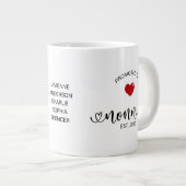 Nonnie Established Promoted To Grandmother Gift ジャンボコーヒーマグカップ (正面右)