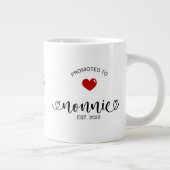 Nonnie Established Promoted To Grandmother Gift ジャンボコーヒーマグカップ (右)