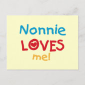 Nonnie Loves Me Tシャツとギフト ポストカード (正面)