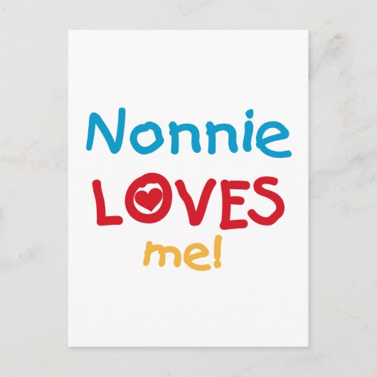 Nonnie Loves Me Tシャツとギフト ポストカード (正面)