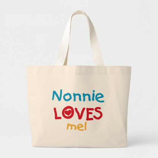 Nonnie Loves Me Tシャツとギフト ラージトートバッグ (正面)
