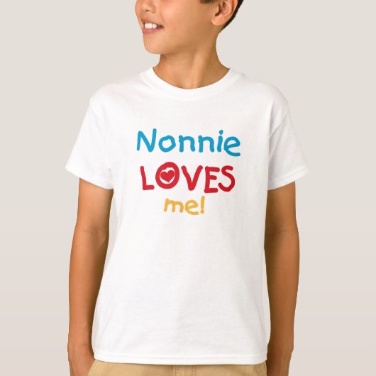 Nonnie Loves Me Tシャツとギフト Tシャツ (正面)