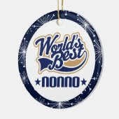 Nonnoの祖父(世界のベスト)のクリスマスのギフト セラミックオーナメント (左)