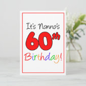 Nonnoの60歳誕生日パーティー 招待状 (スタンド正面)