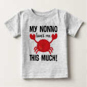 Nonnoは私をこの多くの孫のTシャツ愛します ベビーTシャツ (正面)