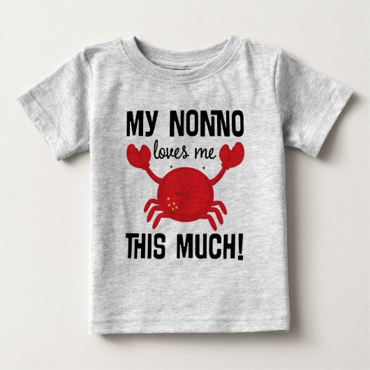 Nonnoは私をこの多くの孫のTシャツ愛します ベビーTシャツ (正面)