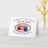 Nonno最も最高のな手 カード (黄色い花)