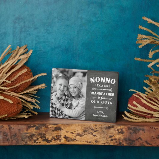Nonno祖父父の日の子供の写真 フォトプラーク (側面)