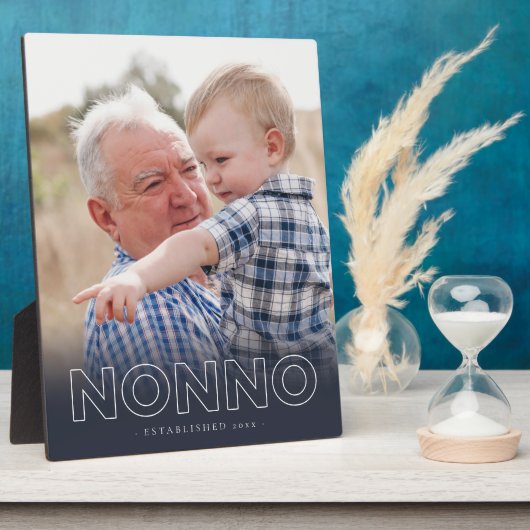 「Nonno」創立年 | 父の日フォト フォトプラーク (側面)