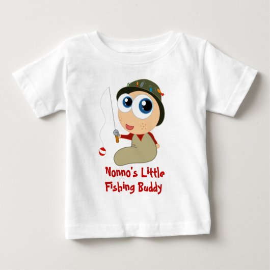 Nonno s少し魚釣りの相棒のベビーのTシャツ ベビーTシャツ (正面)