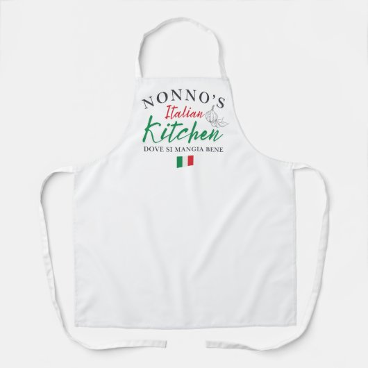 Nonno’s Italian Kitchen Apron - Dove Si Mangia Ben エプロン (正面)