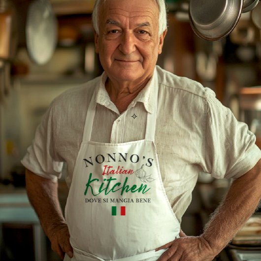 Nonno’s Italian Kitchen Apron - Dove Si Mangia Ben エプロン