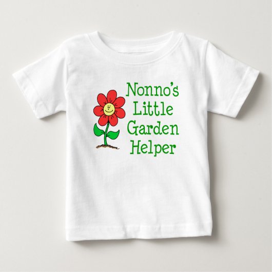 Nonno's Little Garden Helper ベビーTシャツ (正面)