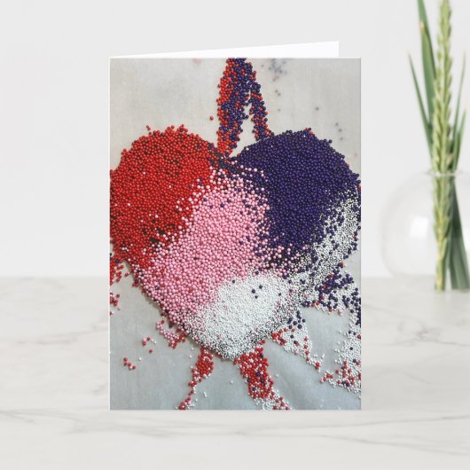 Nonpareil Heart Blank Note Card サンキューカード (正面)