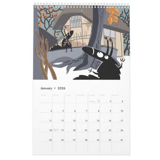 Nonsense Possums Calendar 2026 カレンダー (1月 2026)