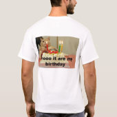 nooそれは私の誕生日です tシャツ (裏面)