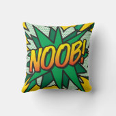 NOOBおもしろいクールモダン漫画本画ポップ・アートの画 クッション (裏面)
