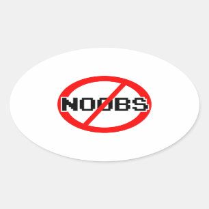 NOOBS無し-オタクかhacker/pc/code猿 楕円形シール