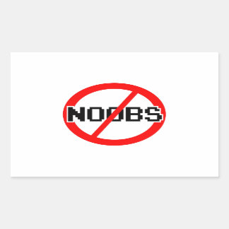 NOOBS無し-オタクかhacker/pc/code猿 長方形シール