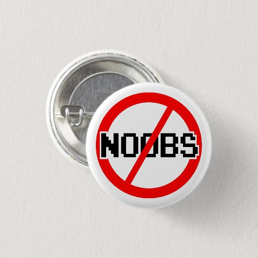 NOOBS無し-雑談またはircまたはオタクまたはコード猿かハッカーまたはゲーマー 缶バッジ (正面&裏面)