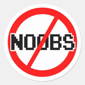 NOOBS -ギーク/ハッカー/pc/コードモンキー ラウンドシール