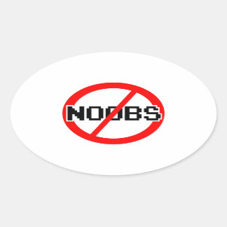 NOOBS -ギーク/ハッカー/pc/コードモンキー 楕円形シール