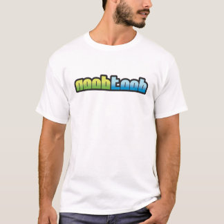 NooBTooBのロゴの白 Tシャツ