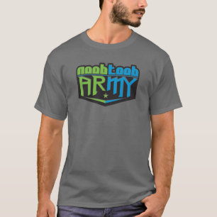 Noobtoobの軍隊の灰色 Tシャツ