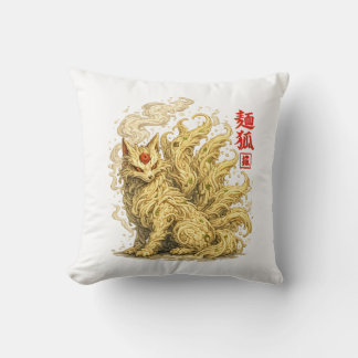 Noodle Kitsune – Japanese Fox Spirit Made of Ramen クッション