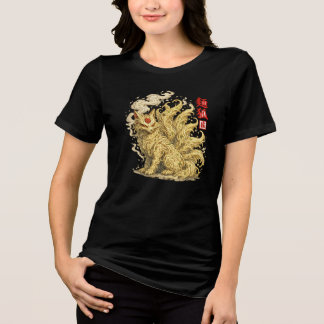 Noodle Kitsune – Japanese Fox Spirit Made of Ramen トライブレンドＴシャツ