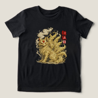Noodle Kitsune – Japanese Fox Spirit Made of Ramen トライブレンドＴシャツ