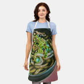 Noodle lover design エプロン (着用した状態)