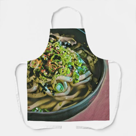 Noodle lover design エプロン (正面)