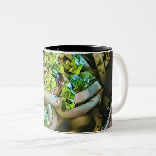 Noodle lover design ツートーンマグカップ (正面右)