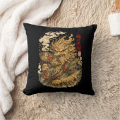 Noodle Tengu – Japanese Myth Monster Made of Ramen クッション (ブランケット)