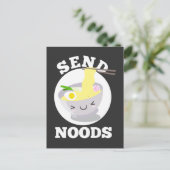 Noodsアジアかわいいラーメン丼食を送る ポストカード (スタンド正面)