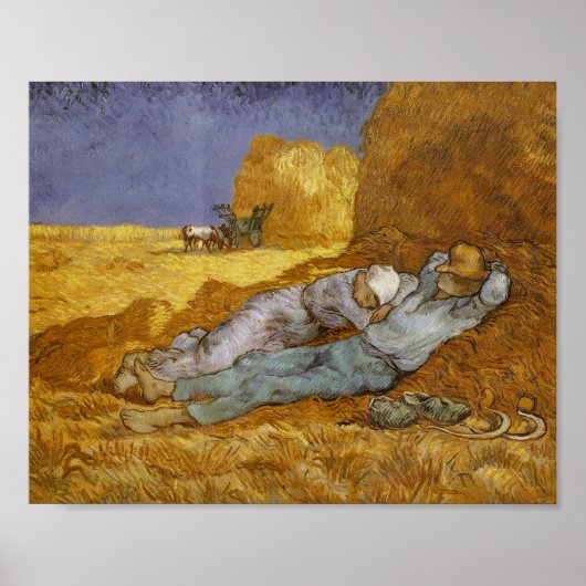 Noon Rest from Work (Millet) Van Gogh Fine Art ポスター (正面)