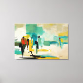 Noontide Vibrance – Abstract Figures キャンバスプリント (正面)