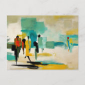 Noontide Vibrance – Abstract Figures ポストカード (正面)