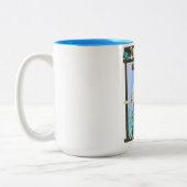 Noosa Australiaヴィンテージ旅行ポスター ツートーンマグカップ (左)