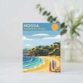 Noosa National Park Australia Travelのサーフボード ポストカード (スタンド正面)