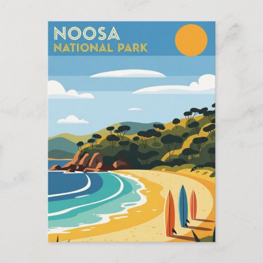 Noosa National Park Australia Travelのサーフボード ポストカード (正面)