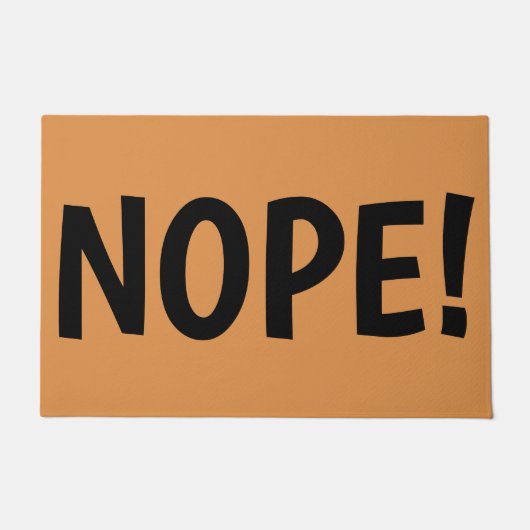 NOPEの巨大な手紙のおもしろいの失礼なことわざ ドアマット (正面)