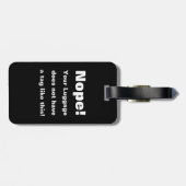 Nope! あなたの荷物はこのようなラベルを備えていません! ラゲッジタグ (裏面横)