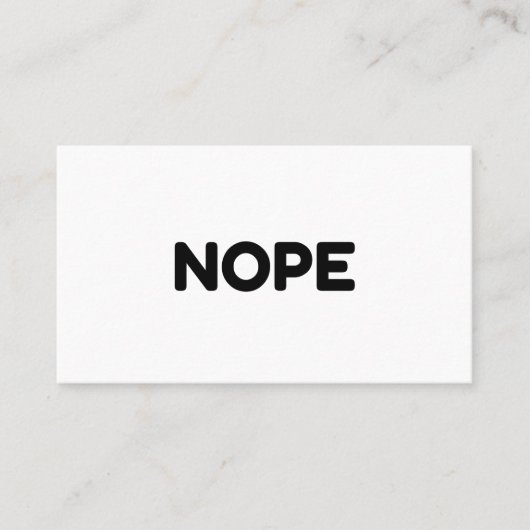 NOPE コーリングカード (正面)