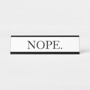 Nope デスクネームプレート