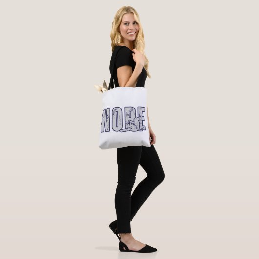 NOPE トートバッグ - ミニマルで面白い気分の再利用可能なバッグ (モデル)