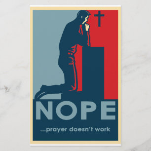 NOPE...祈りの言葉が動作しない – 無神論者フライヤー チラシ