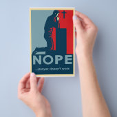 NOPE...祈りの言葉が動作しない – 無神論者フライヤー チラシ (ハンドル)