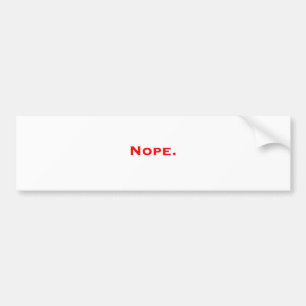 Nope。 黒い紫系統 バンパーステッカー